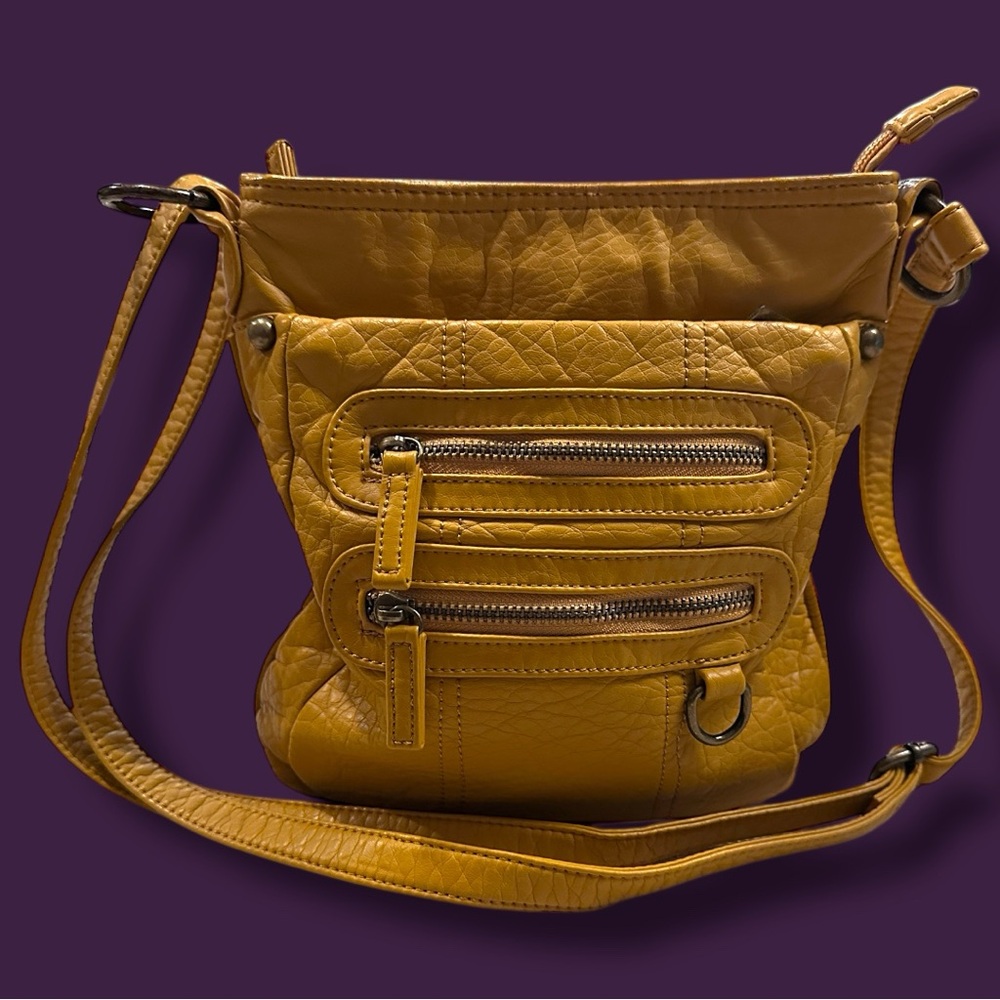 EUC Ampère Creations Vegan Willa Crossbody Bag in Mustard - Picture 11 of 11